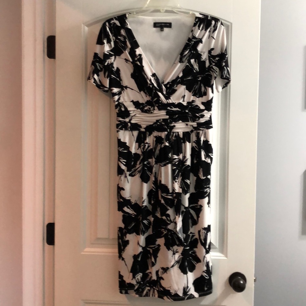 Jones New York cocktail dress black and white